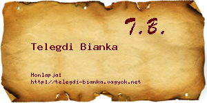 Telegdi Bianka névjegykártya